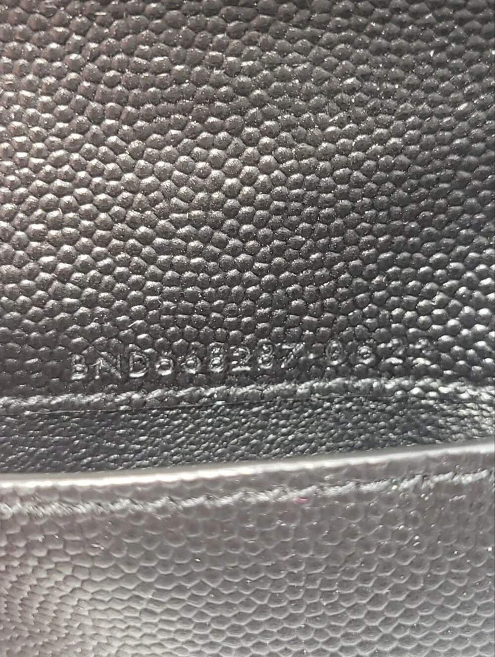 NWOTs! Saint Laurent Black Cheveron Quilted Pebbked Leather Bi- Fold Wallet - Picture 9 of 9